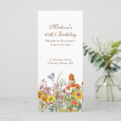 カラフルな野生の花 国 65歳の誕生日 メニュー (スタンド正面)