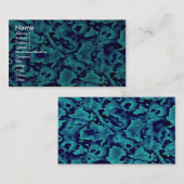 カラフルな野生の青い形 名刺 (正面/裏面)