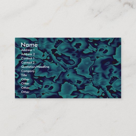 カラフルな野生の青い形 名刺 (正面)