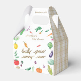 カラフルな野菜のベビーシャワー ファーマーズマーケット フェイバーボックス