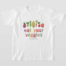 カラフルな野菜を食べよう 健康的な子供たち レインボー Tシャツ