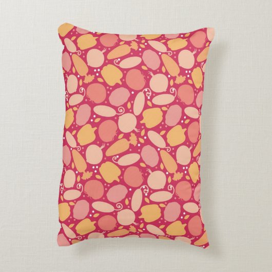 カラフルな野菜パターン アクセントクッション (裏面(縦))