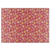 カラフルな野菜パターン カッティングボード (正面)