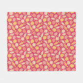 カラフルな野菜パターン フリースブランケット (正面(横))