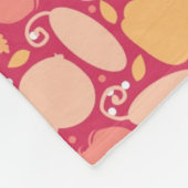 カラフルな野菜パターン フリースブランケット (角)