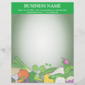 カラフルな野菜 | 食料品店 レターヘッド (正面)