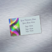 カラフルな金属フラクタルの光沢 マグネット名刺 (インサイチュ)