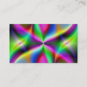 カラフルな金属フラクタルの光沢 名刺 (裏面)
