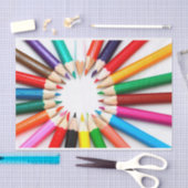 カラフルな鉛筆 薄葉紙 (クラフト)