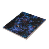 カラフルな銀河、星、惑星 タイル (側面)