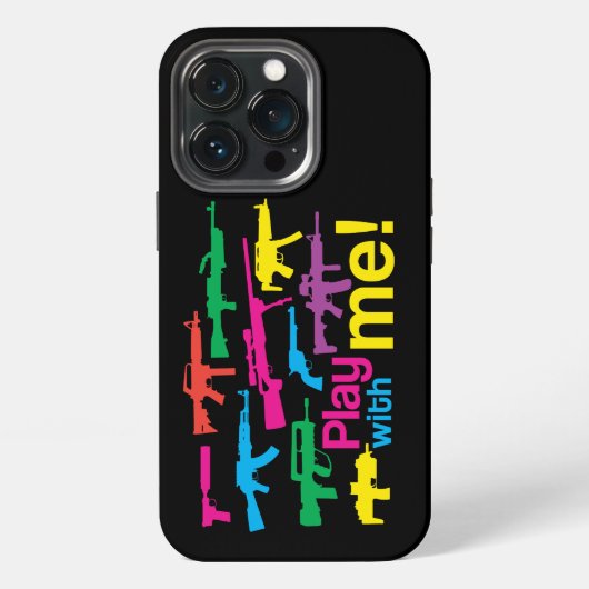 カラフルな銃 iPhoneケース (裏面)