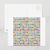 カラフルな錠剤のパターン ポストカード (正面/裏面)