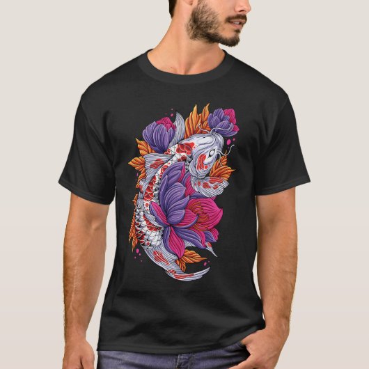 カラフルな錦鯉 Tシャツ (正面)