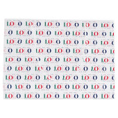 カラフルな長方形ロゴのパターンが繰り返されるビジネス ラージペーパーバッグ (裏面)