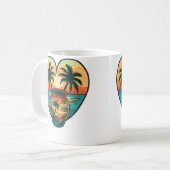 カラフルな陶器 I 美しい陶芸 コーヒーマグカップ (正面左)