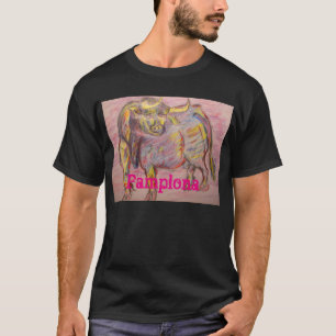 カラフルな雄牛パンプロナ Tシャツ