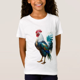 カラフルな雄鶏のキッズTシャツ Tシャツ