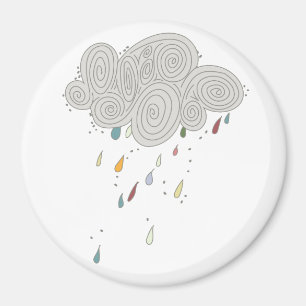 カラフルな雨雲の磁石 マグネット
