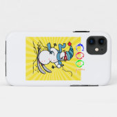 カラフルな雪だるまのスキー|かわいい雪だるま|スキー Case-Mate iPhoneケース (裏面(横))