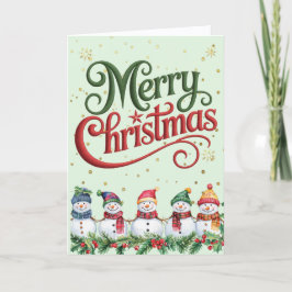 カラフルな雪だるま シーズンカード