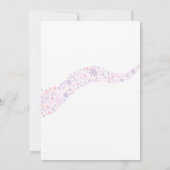 カラフルな雪の結晶のクリスマス チェア ホリデー カード (裏面)