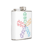 カラフルな雪片のフラスコ フラスク (右)