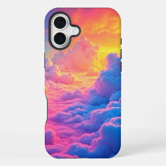 カラフルな雲のスマホケース iPhoneケース (裏面)