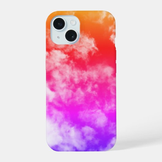 カラフルな雲 - iPhone 15ケース (裏面)