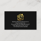 カラフルな電撃ライトニングウェーブエレクトリカル 名刺 (裏面)