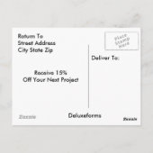 カラフルな青い空に感謝 ポストカード (裏面)