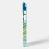 カラフルな青と緑の抽象的な携帯ケース Case-Mate iPhoneケース (裏面 / 左)