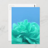 カラフルな青緑の花 ポストカード (正面/裏面)