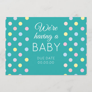 カラフルな青色児の発表 案内状