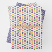 カラフルな青、黄色、緑、ピンクの模様 ラッピングペーパーシート (インサイチュ)