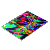 カラフルな音楽はネオン明るい背景に注意します ノートブック (左側)