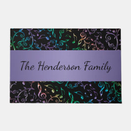 カラフルな音楽はパーソナライズな玄関マットに注意します ドアマット