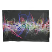 カラフルな音楽スタイル 枕カバー (正面)