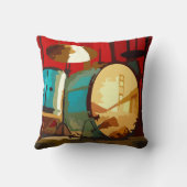 カラフルな音楽ドラム クッション (裏面)