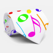 カラフルな音楽ノートのタイ ネクタイ (ロール)