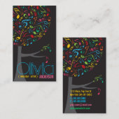 カラフルな音楽ノートのポップ・アートのな木のプロフィールカード 名刺 (正面/裏面)