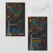 カラフルな音楽ノートのポップ・アートのな木のプロフィールカード 名刺 (正面/裏面)