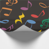 カラフルな音楽ノート ラッピングペーパー (角)