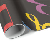 カラフルな音楽ノート ラッピングペーパー (ロールコーナー)