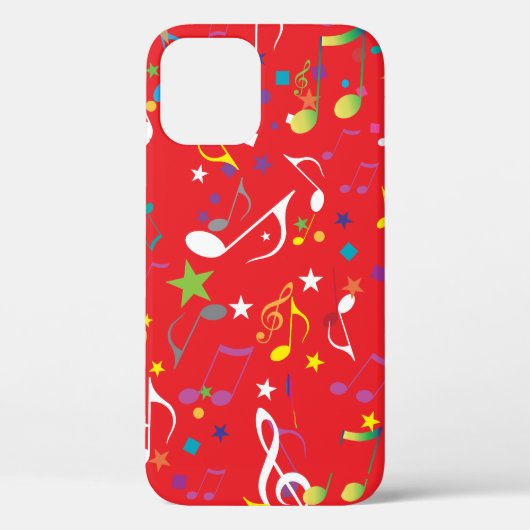 カラフルな音楽ノート RED Case-Mate iPhoneケース (裏面)