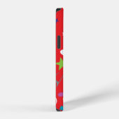 カラフルな音楽ノート RED iPhoneケース (右側面)