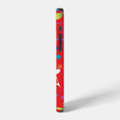 カラフルな音楽ノート RED iPhoneケース (左側面)