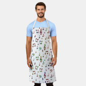 カラフルな音楽 エプロン (着用した状態)