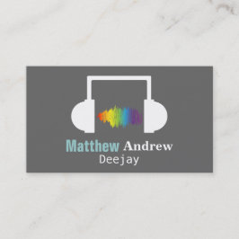 カラフルな音波、DJ、DJ 名刺
