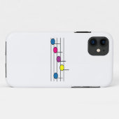 カラフルな音符のモダンパターン Case-Mate iPhoneケース (裏面(横))