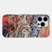 カラフルな音符 iPhoneケース (裏面横)